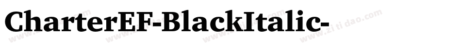 CharterEF-BlackItalic字体转换