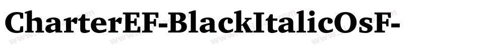 CharterEF-BlackItalicOsF字体转换