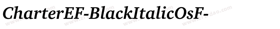 CharterEF-BlackItalicOsF字体转换