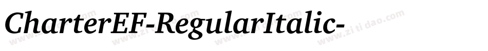 CharterEF-RegularItalic字体转换