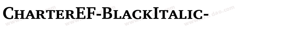 CharterEF-BlackItalic字体转换