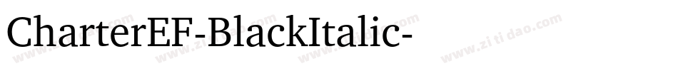 CharterEF-BlackItalic字体转换