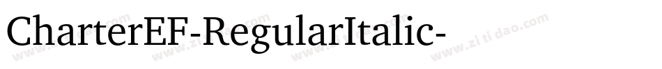 CharterEF-RegularItalic字体转换