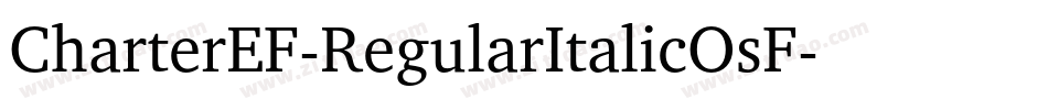 CharterEF-RegularItalicOsF字体转换