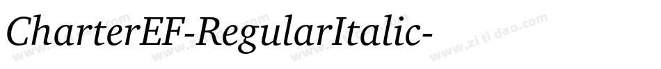 CharterEF-RegularItalic字体转换