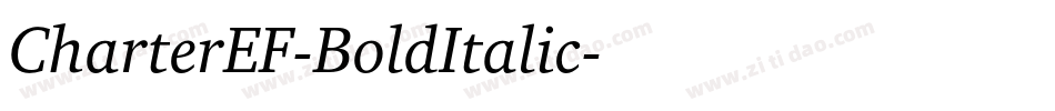 CharterEF-BoldItalic字体转换