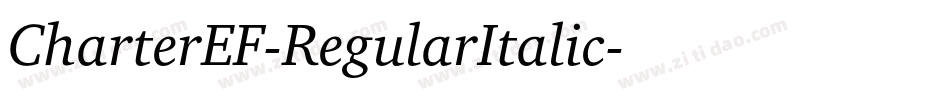CharterEF-RegularItalic字体转换