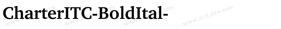 CharterITC-BoldItal字体转换