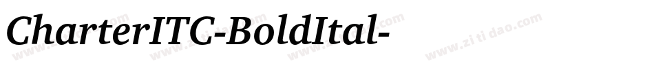 CharterITC-BoldItal字体转换