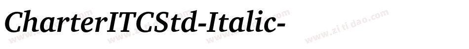 CharterITCStd-Italic字体转换