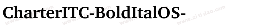 CharterITC-BoldItalOS字体转换