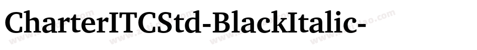 CharterITCStd-BlackItalic字体转换