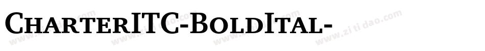 CharterITC-BoldItal字体转换