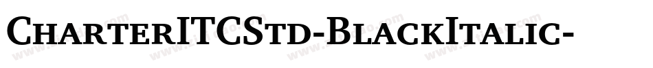 CharterITCStd-BlackItalic字体转换