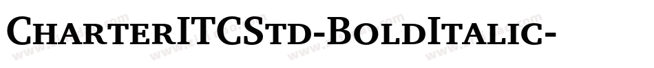 CharterITCStd-BoldItalic字体转换