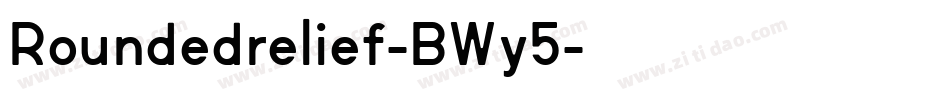 Roundedrelief-BWy5字体转换