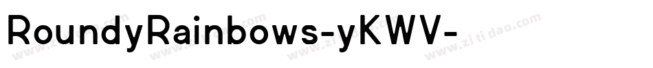 RoundyRainbows-yKWV字体转换