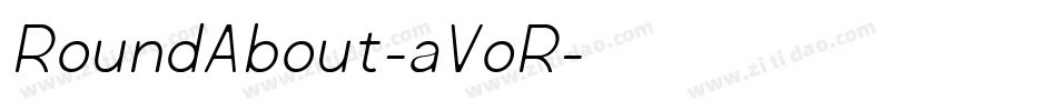 RoundAbout-aVoR字体转换