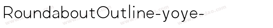 RoundaboutOutline-yoye字体转换