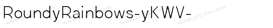RoundyRainbows-yKWV字体转换