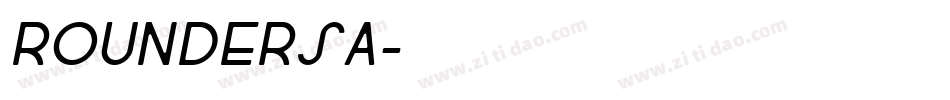 ROUNDERSA字体转换
