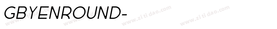 GBYENROUND字体转换