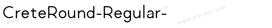 CreteRound-Regular字体转换
