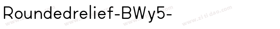 Roundedrelief-BWy5字体转换