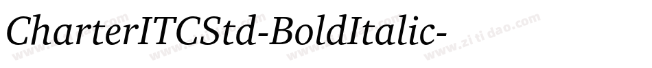 CharterITCStd-BoldItalic字体转换