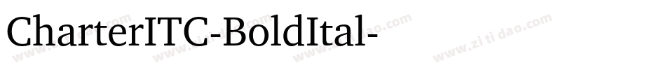 CharterITC-BoldItal字体转换