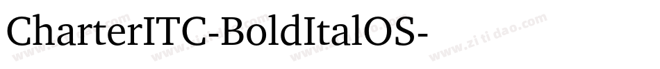 CharterITC-BoldItalOS字体转换
