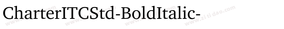 CharterITCStd-BoldItalic字体转换