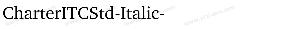 CharterITCStd-Italic字体转换