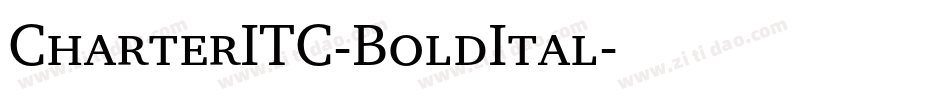 CharterITC-BoldItal字体转换