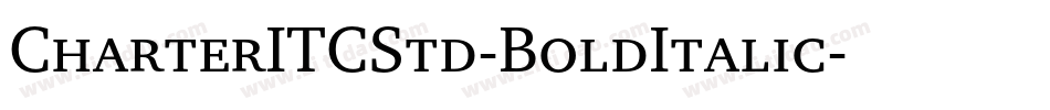 CharterITCStd-BoldItalic字体转换