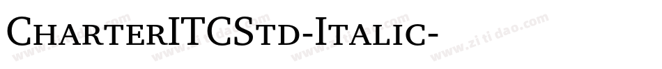 CharterITCStd-Italic字体转换