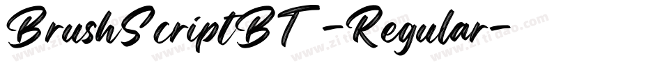 BrushScriptBT-Regular字体转换