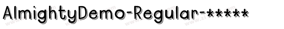 AlmightyDemo-Regular字体转换