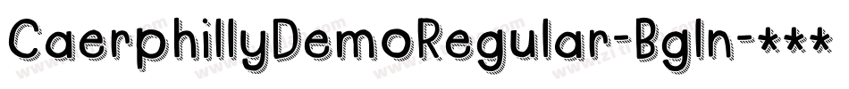 CaerphillyDemoRegular-Bgln字体转换