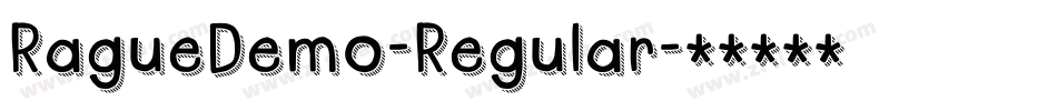 RagueDemo-Regular字体转换