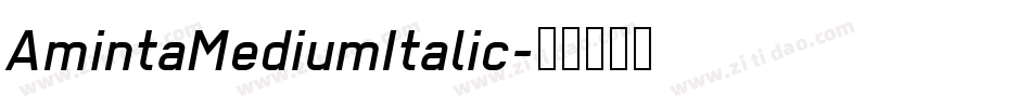 AmintaMediumItalic字体转换