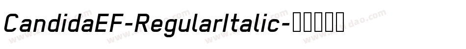 CandidaEF-RegularItalic字体转换