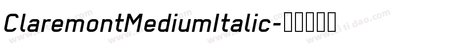 ClaremontMediumItalic字体转换