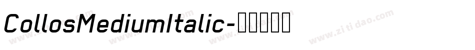 CollosMediumItalic字体转换