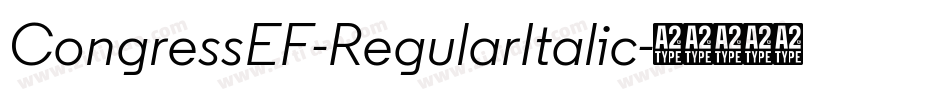 CongressEF-RegularItalic字体转换