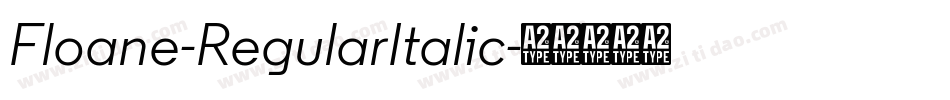 Floane-RegularItalic字体转换