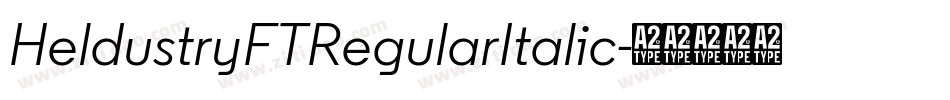 HeldustryFTRegularItalic字体转换