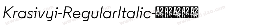 Krasivyi-RegularItalic字体转换