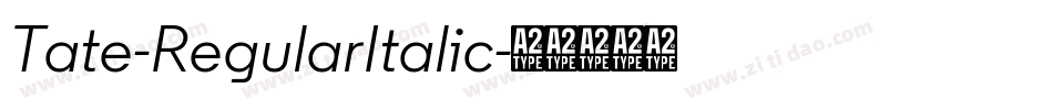 Tate-RegularItalic字体转换