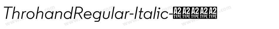 ThrohandRegular-Italic字体转换